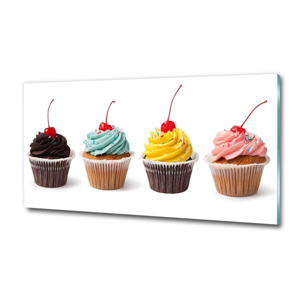 Wall art on glass Cupcakes