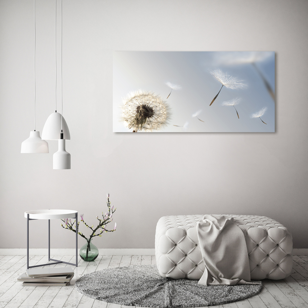 Glass art print Dandelion