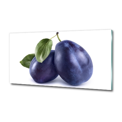 Glass art print Plums