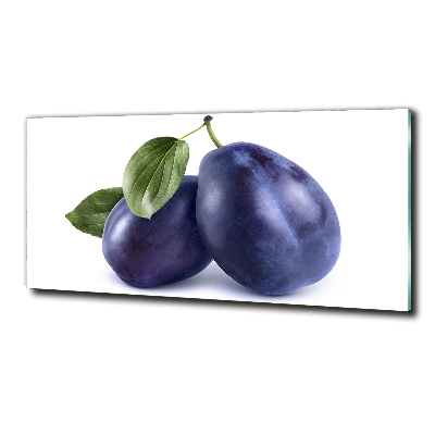 Glass art print Plums