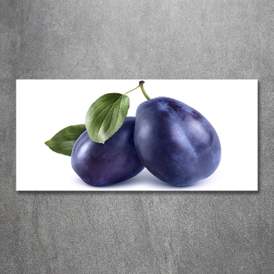 Glass art print Plums