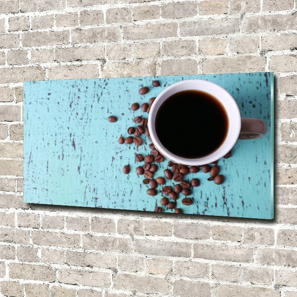 Wall art on glass Black coffee