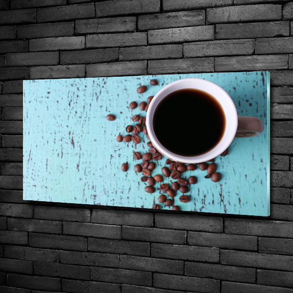 Wall art on glass Black coffee