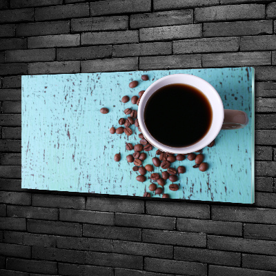 Wall art on glass Black coffee