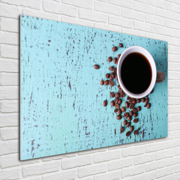 Wall art on glass Black coffee