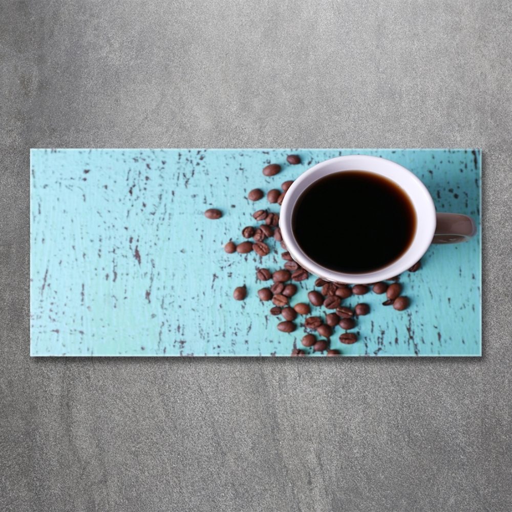 Wall art on glass Black coffee