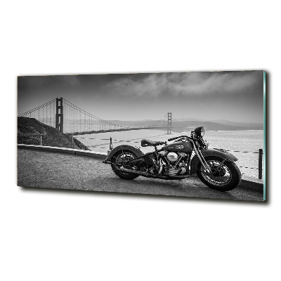 Glass wall art Motorbike