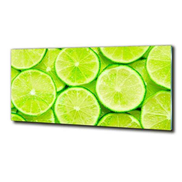 Glass wall art Lime