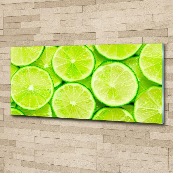 Glass wall art Lime