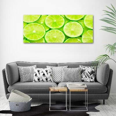 Glass wall art Lime