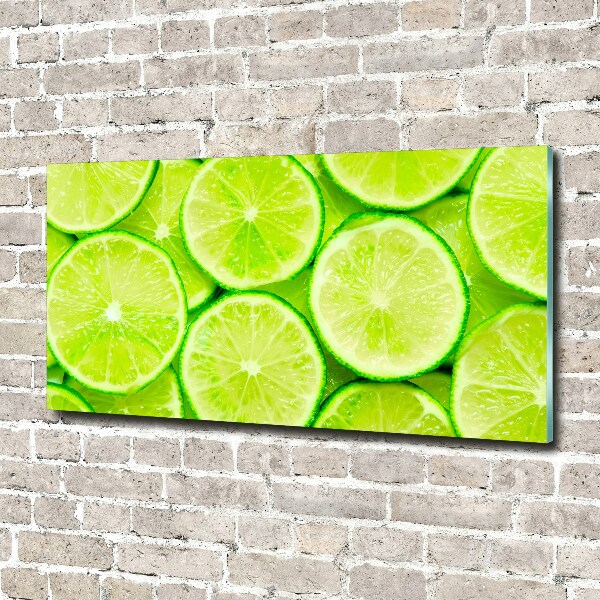 Glass wall art Lime