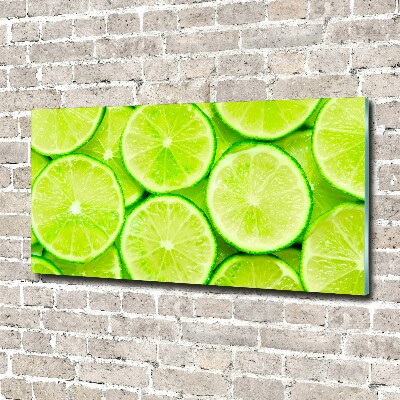 Glass wall art Lime