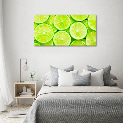 Glass wall art Lime