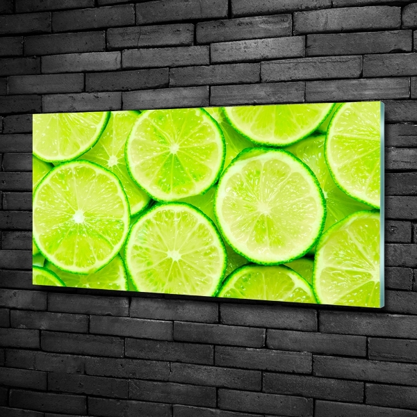 Glass wall art Lime