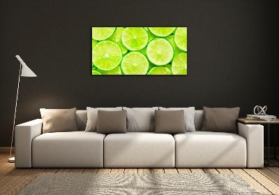 Glass wall art Lime