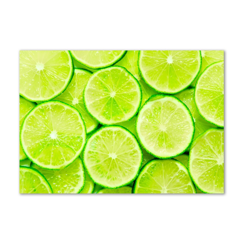 Glass wall art Lime