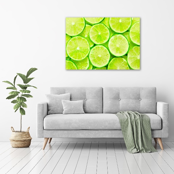 Glass wall art Lime