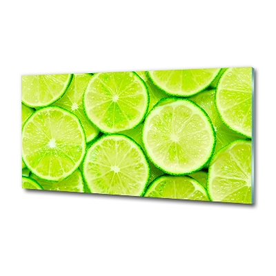 Glass wall art Lime