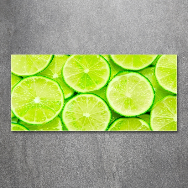 Glass wall art Lime