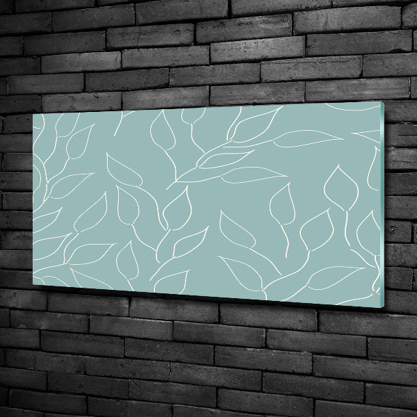 Wall art on glass Pattern leaves