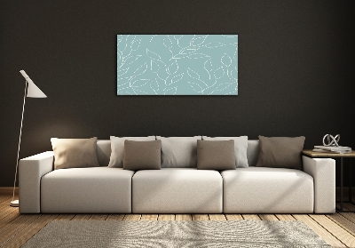 Wall art on glass Pattern leaves