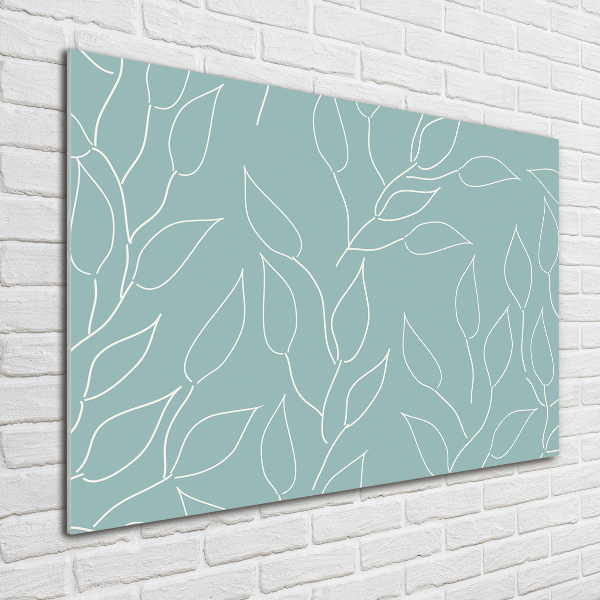 Wall art on glass Pattern leaves