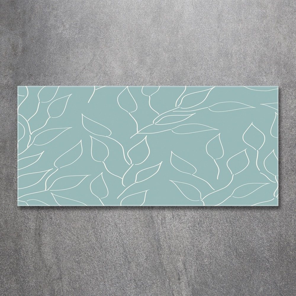 Wall art on glass Pattern leaves