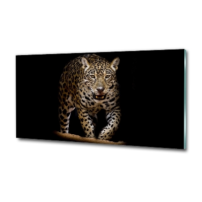 Glass wall art Jaguar