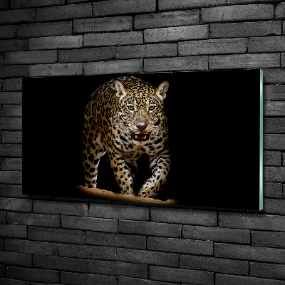 Glass wall art Jaguar