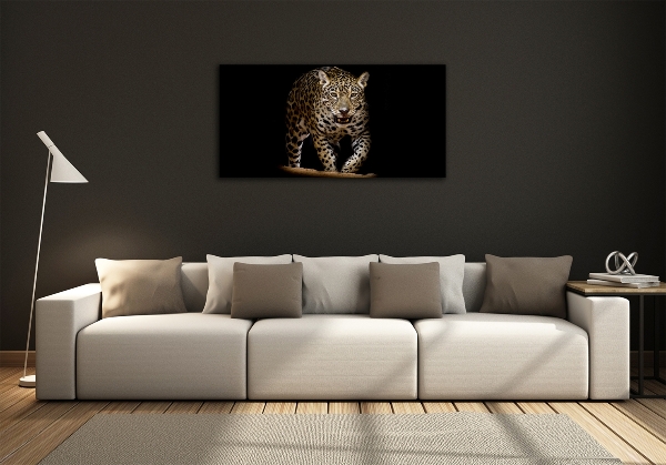 Glass wall art Jaguar