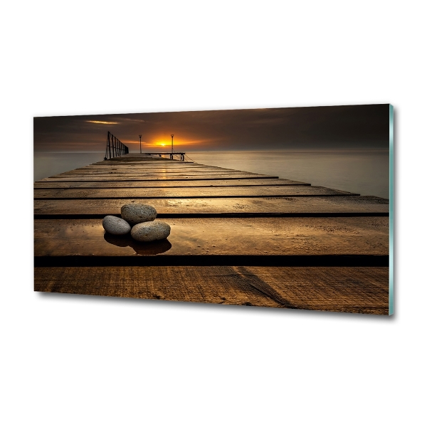 Photo printed on glass Wooden pier