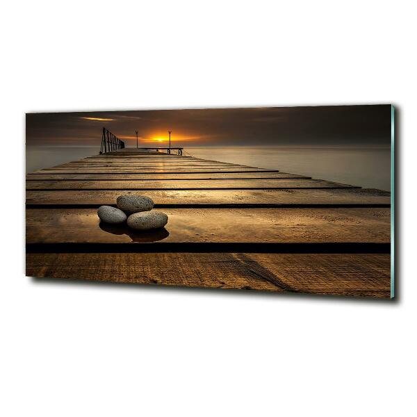 Photo printed on glass Wooden pier