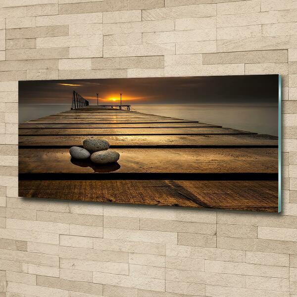 Photo printed on glass Wooden pier