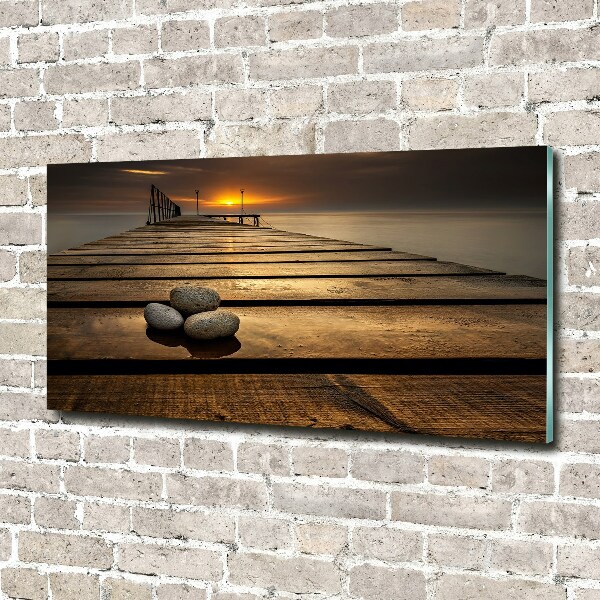 Photo printed on glass Wooden pier