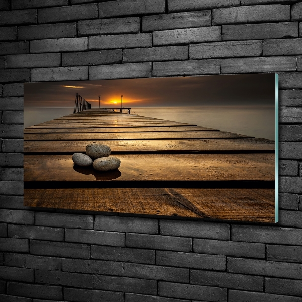 Photo printed on glass Wooden pier