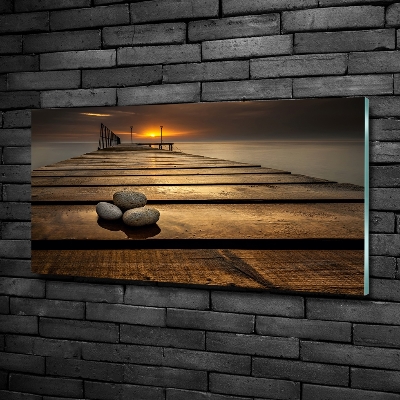 Photo printed on glass Wooden pier