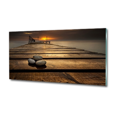 Photo printed on glass Wooden pier