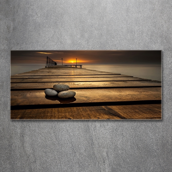 Photo printed on glass Wooden pier