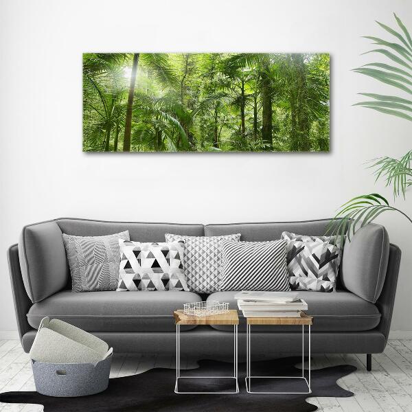 Glass art picture Tropical forest