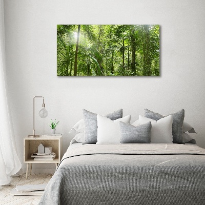 Glass art picture Tropical forest