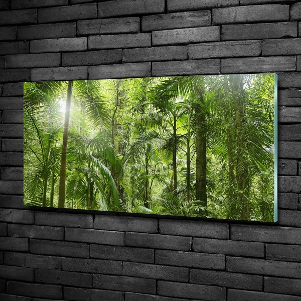 Glass art picture Tropical forest