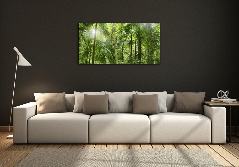 Glass art picture Tropical forest