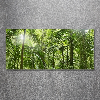 Glass art picture Tropical forest