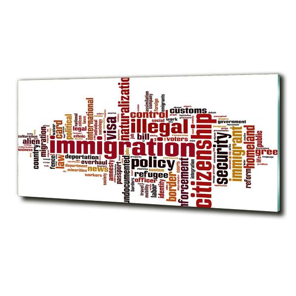 Glass picture wall art Immigration