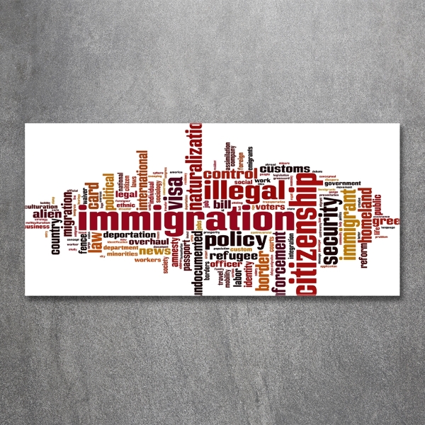 Glass picture wall art Immigration