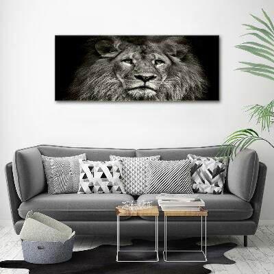 Wall art on glass Lion