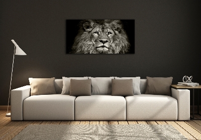 Wall art on glass Lion