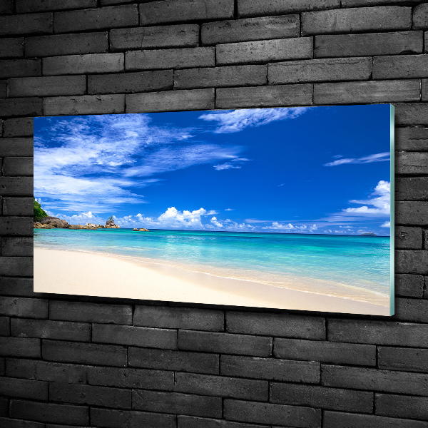 Photo printed on glass Tropical beach