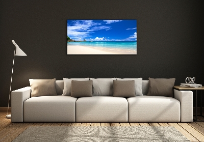 Photo printed on glass Tropical beach