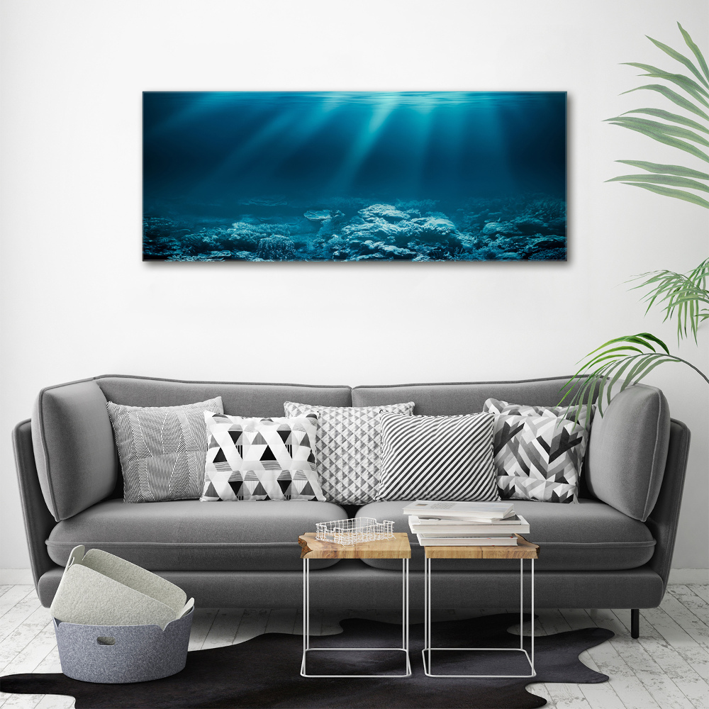 Glass picture wall art Underwater world